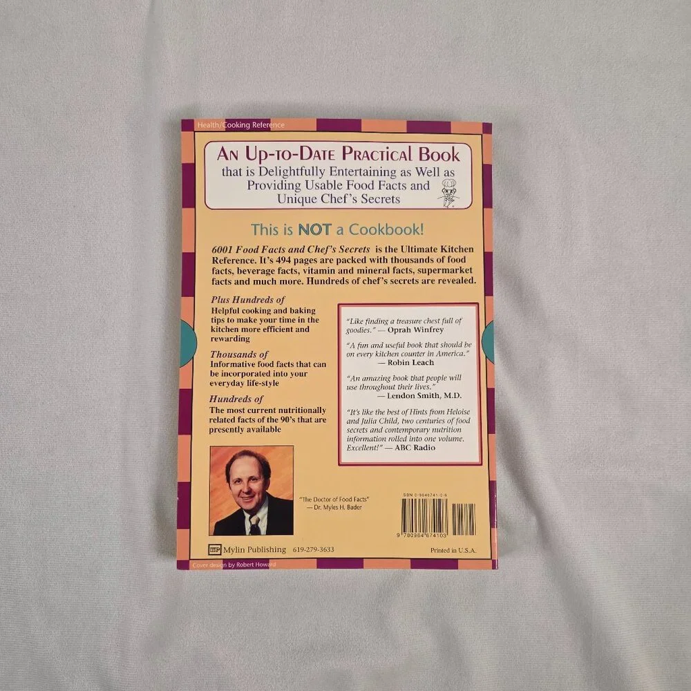 2 Cookbooks - 1- Food Facts and Chef's Secrets 2- New Whole Foods Encyclopedia